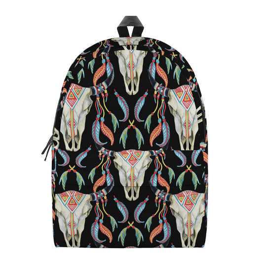 Native Buffalo Pattern Print Backpack