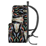 Native Buffalo Pattern Print Backpack