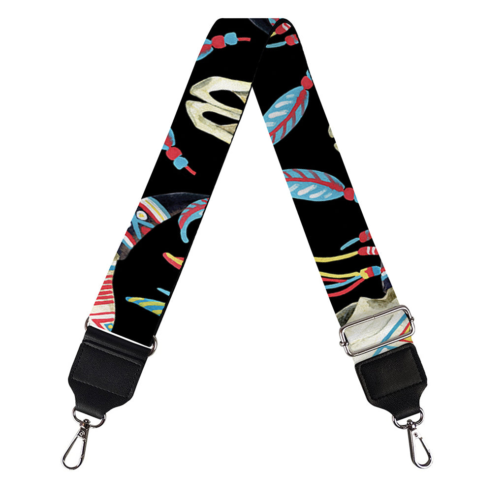 Native Buffalo Pattern Print Bag Strap