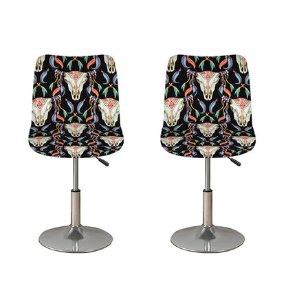 Native Buffalo Pattern Print Bar Stool Covers