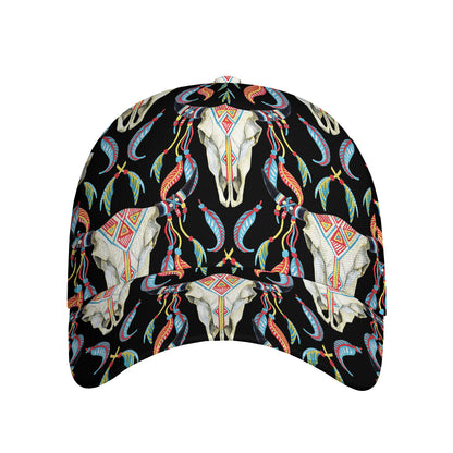 Native Buffalo Pattern Print Baseball Cap