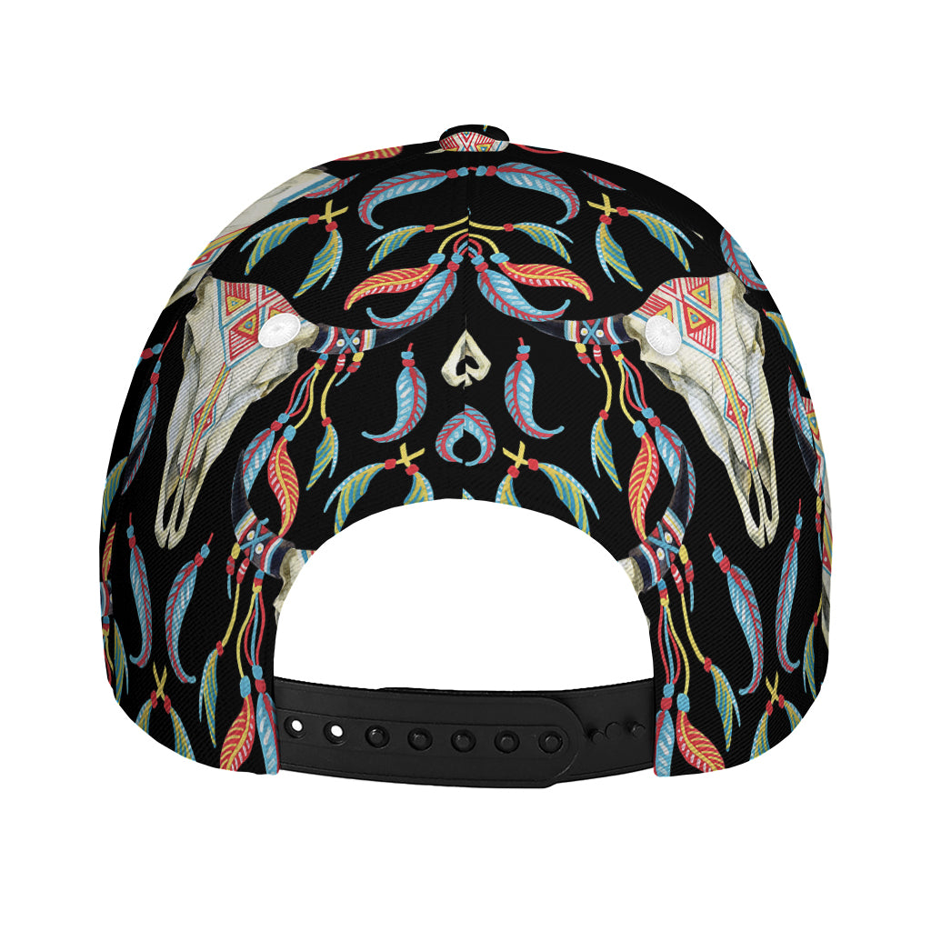Native Buffalo Pattern Print Baseball Cap