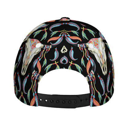 Native Buffalo Pattern Print Baseball Cap