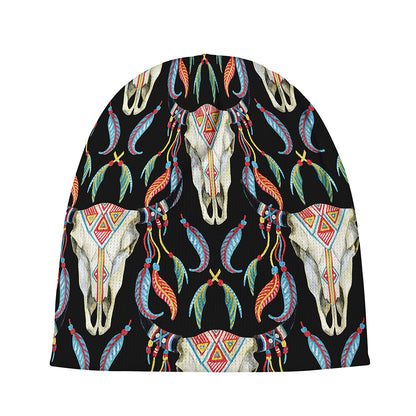 Native Buffalo Pattern Print Beanie