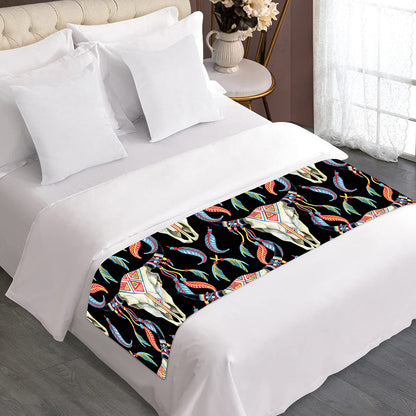 Native Buffalo Pattern Print Bed Runner