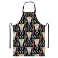 Native Buffalo Pattern Print Bib Apron With Pocket
