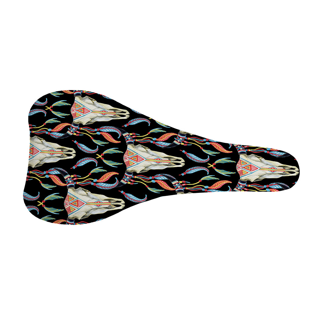 Native Buffalo Pattern Print Bicycle Seat Cover