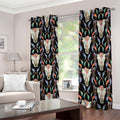 Native Buffalo Pattern Print Dimout Grommet Curtains