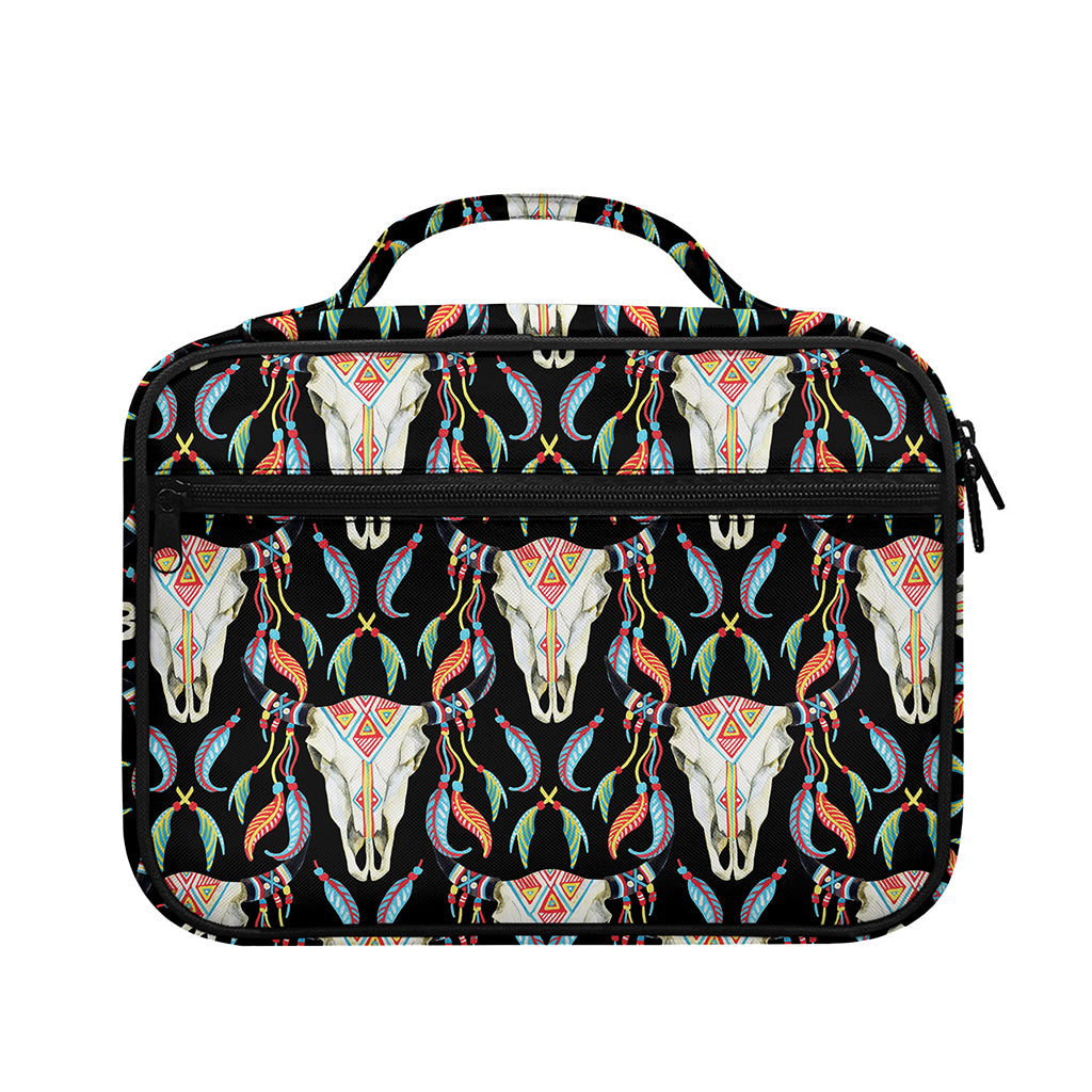 Native Buffalo Pattern Print Briefcase Bible Bag
