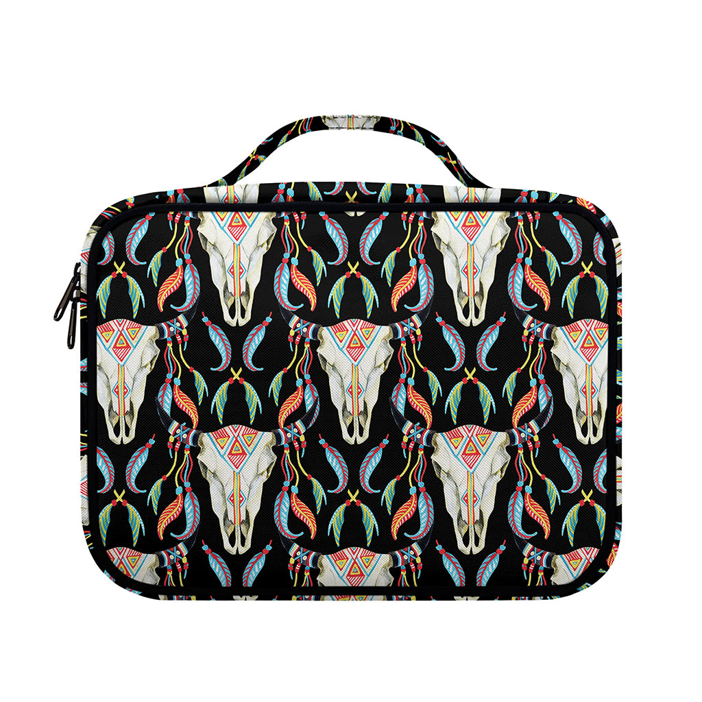 Native Buffalo Pattern Print Briefcase Bible Bag