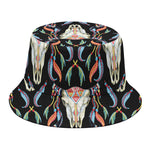 Native Buffalo Pattern Print Bucket Hat