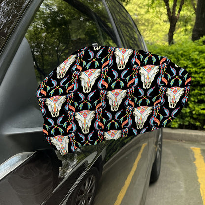 Native Buffalo Pattern Print Car Side Mirror Covers