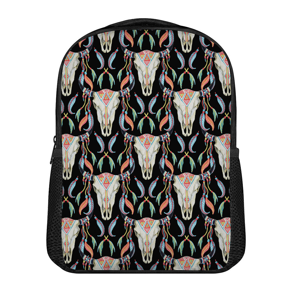 Native Buffalo Pattern Print Casual Backpack