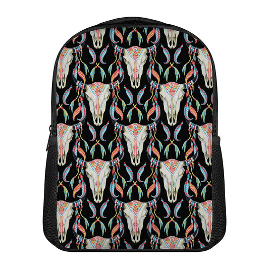 Native Buffalo Pattern Print Casual Backpack