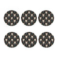 Native Buffalo Pattern Print Coaster Set