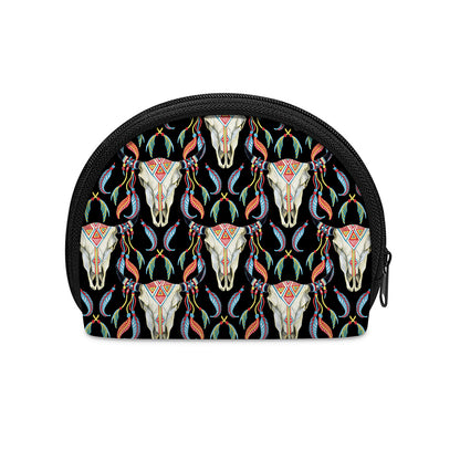 Native Buffalo Pattern Print Coin Purse