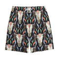 Native Buffalo Pattern Print Cotton Shorts