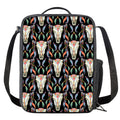 Native Buffalo Pattern Print Crossbody Lunch Bag