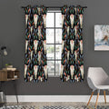 Native Buffalo Pattern Print Grommet Curtain Panels