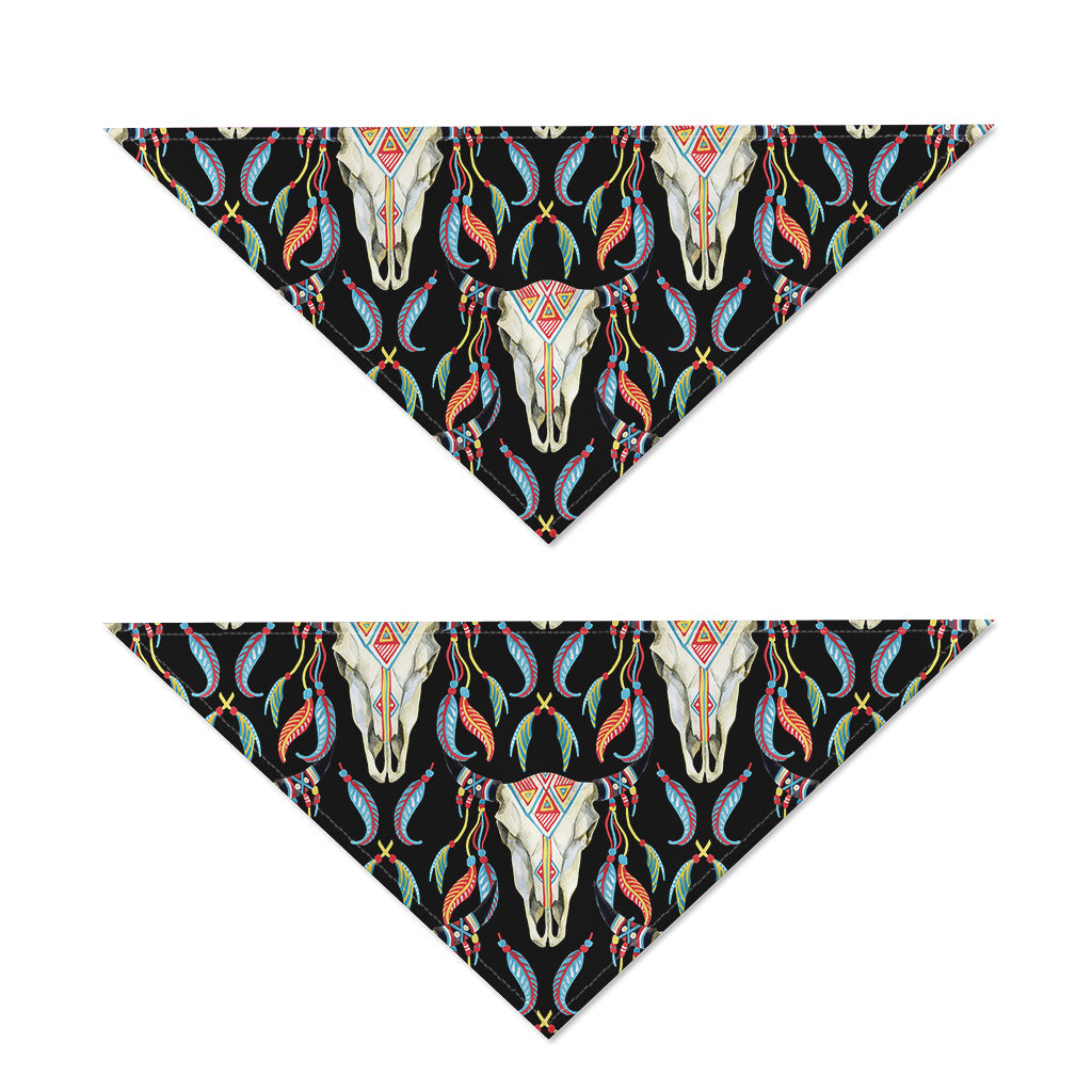 Native Buffalo Pattern Print Dog Bandana