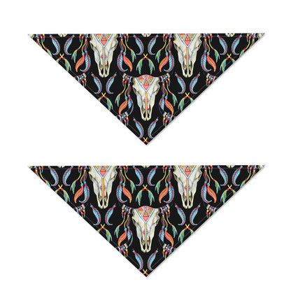 Native Buffalo Pattern Print Dog Bandana