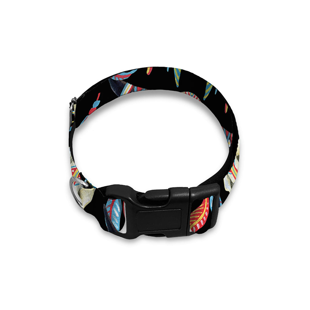 Native Buffalo Pattern Print Dog Collar