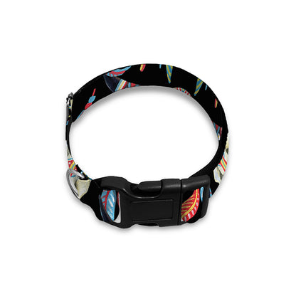 Native Buffalo Pattern Print Dog Collar
