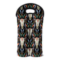 Native Buffalo Pattern Print Double Neoprene Wine Tote