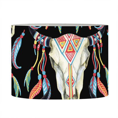 Native Buffalo Pattern Print Drum Lamp Shade