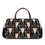 Native Buffalo Pattern Print Duffle Bag