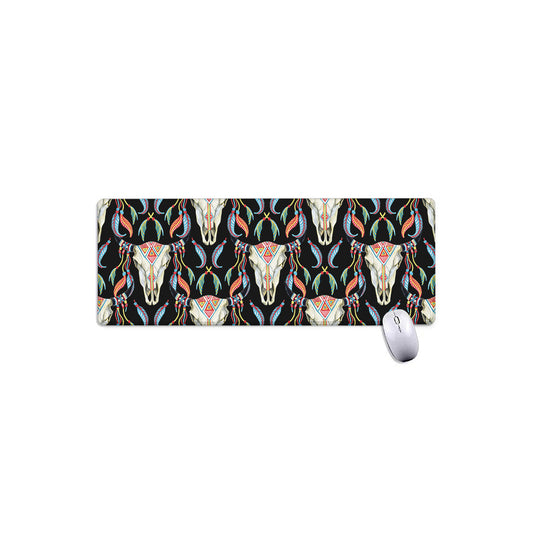 Native Buffalo Pattern Print Extended Mouse Pad