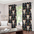 Native Buffalo Pattern Print Extra Wide Grommet Curtains