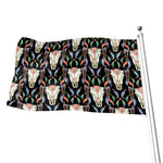 Native Buffalo Pattern Print Flag
