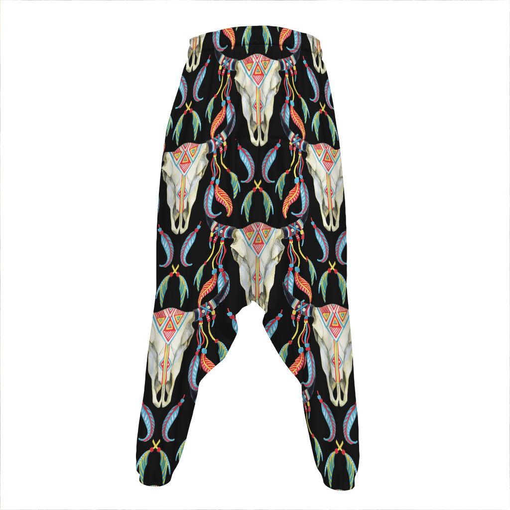 Native Buffalo Pattern Print Hammer Pants