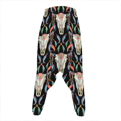 Native Buffalo Pattern Print Hammer Pants