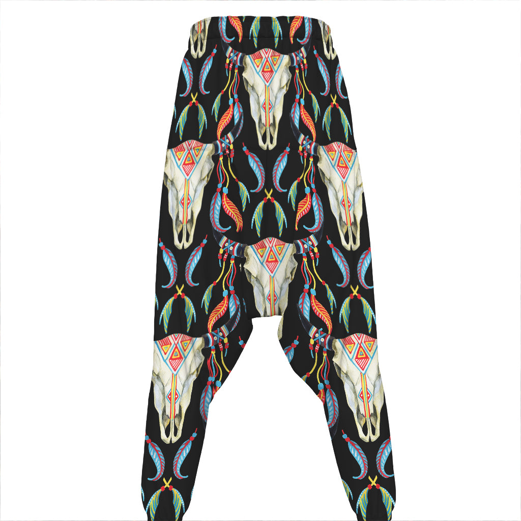 Native Buffalo Pattern Print Hammer Pants