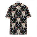Native Buffalo Pattern Print Hawaiian Shirt