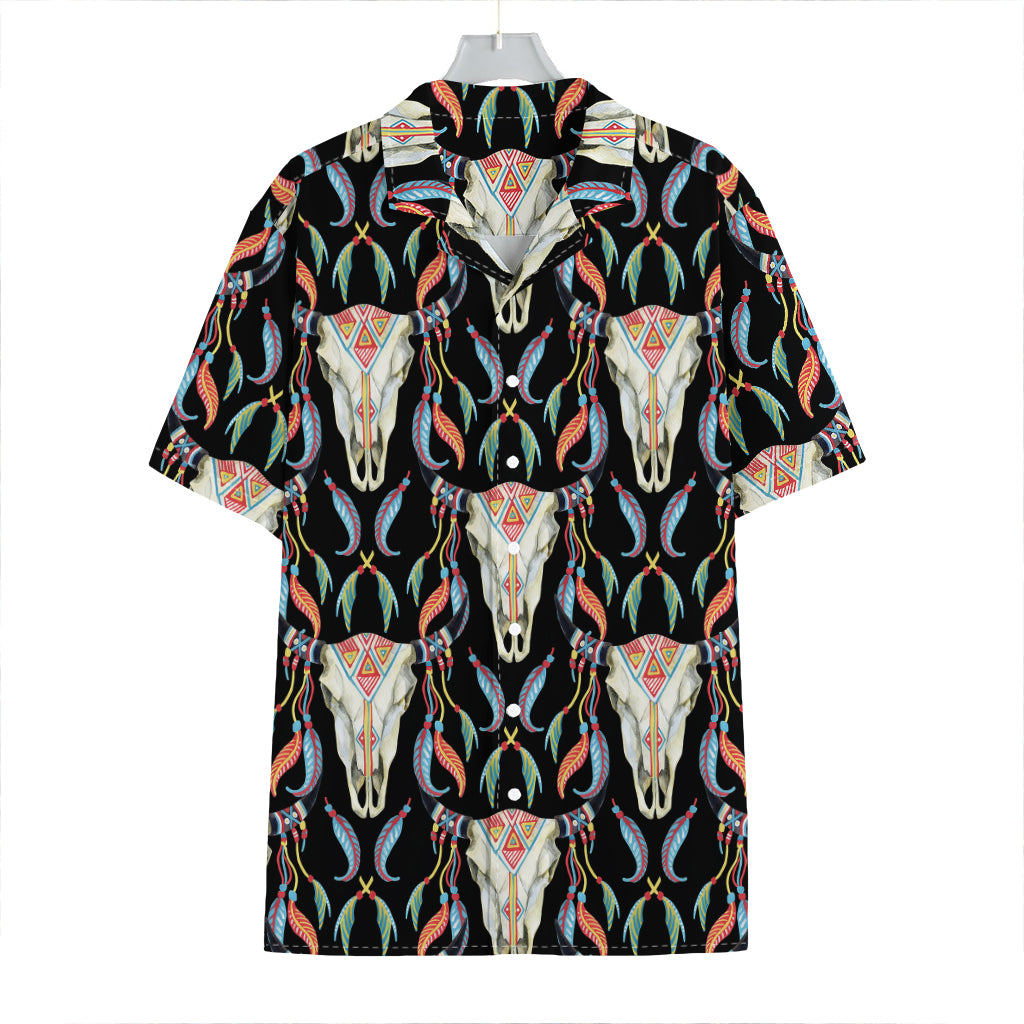 Native Buffalo Pattern Print Hawaiian Shirt