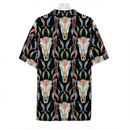 Native Buffalo Pattern Print Hawaiian Shirt