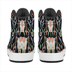Native Buffalo Pattern Print High Top Leather Sneakers