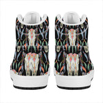 Native Buffalo Pattern Print High Top Leather Sneakers