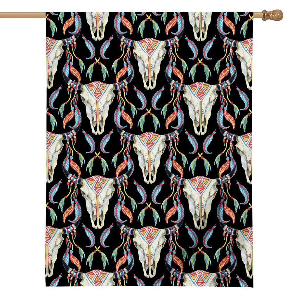 Native Buffalo Pattern Print House Flag