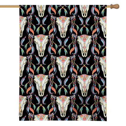 Native Buffalo Pattern Print House Flag
