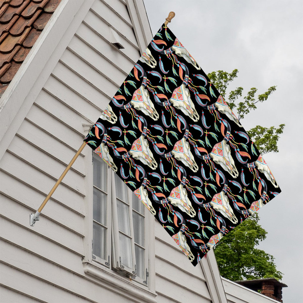 Native Buffalo Pattern Print House Flag