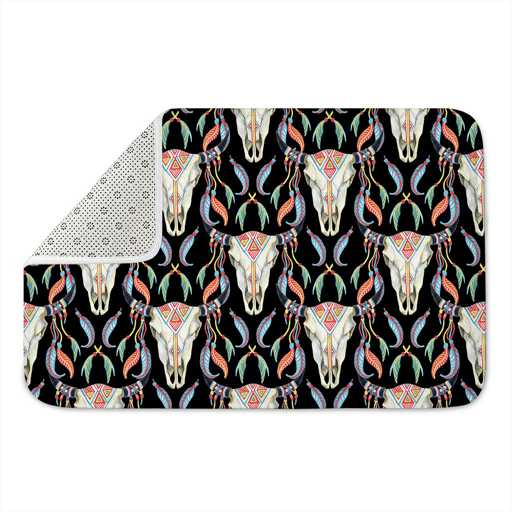 Native Buffalo Pattern Print Indoor Door Mat