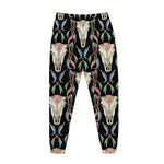 Native Buffalo Pattern Print Jogger Pants