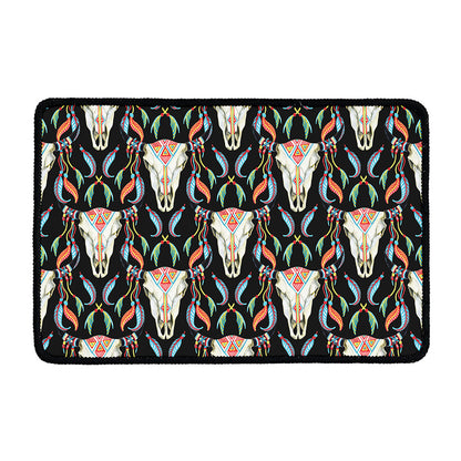 Native Buffalo Pattern Print Kitchen Mat