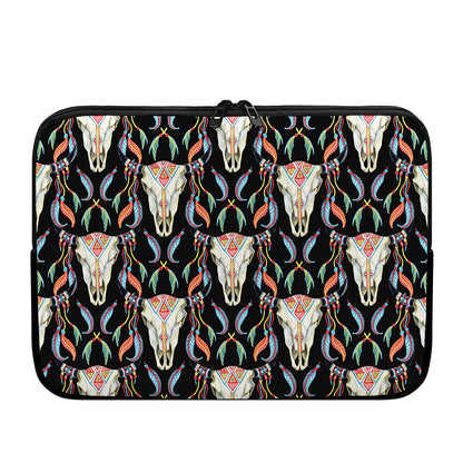 Native Buffalo Pattern Print Laptop Sleeve