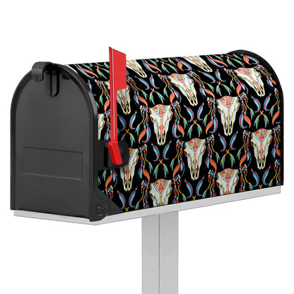 Native Buffalo Pattern Print Mailbox Cover