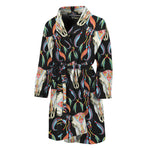 Native Buffalo Pattern Print Men's Bathrobe